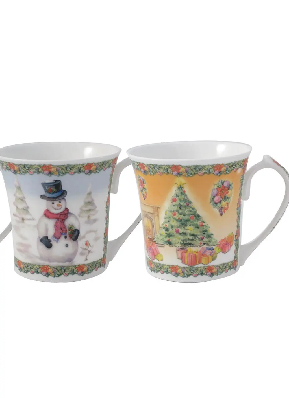Classic Christmas Four Mugs Set 