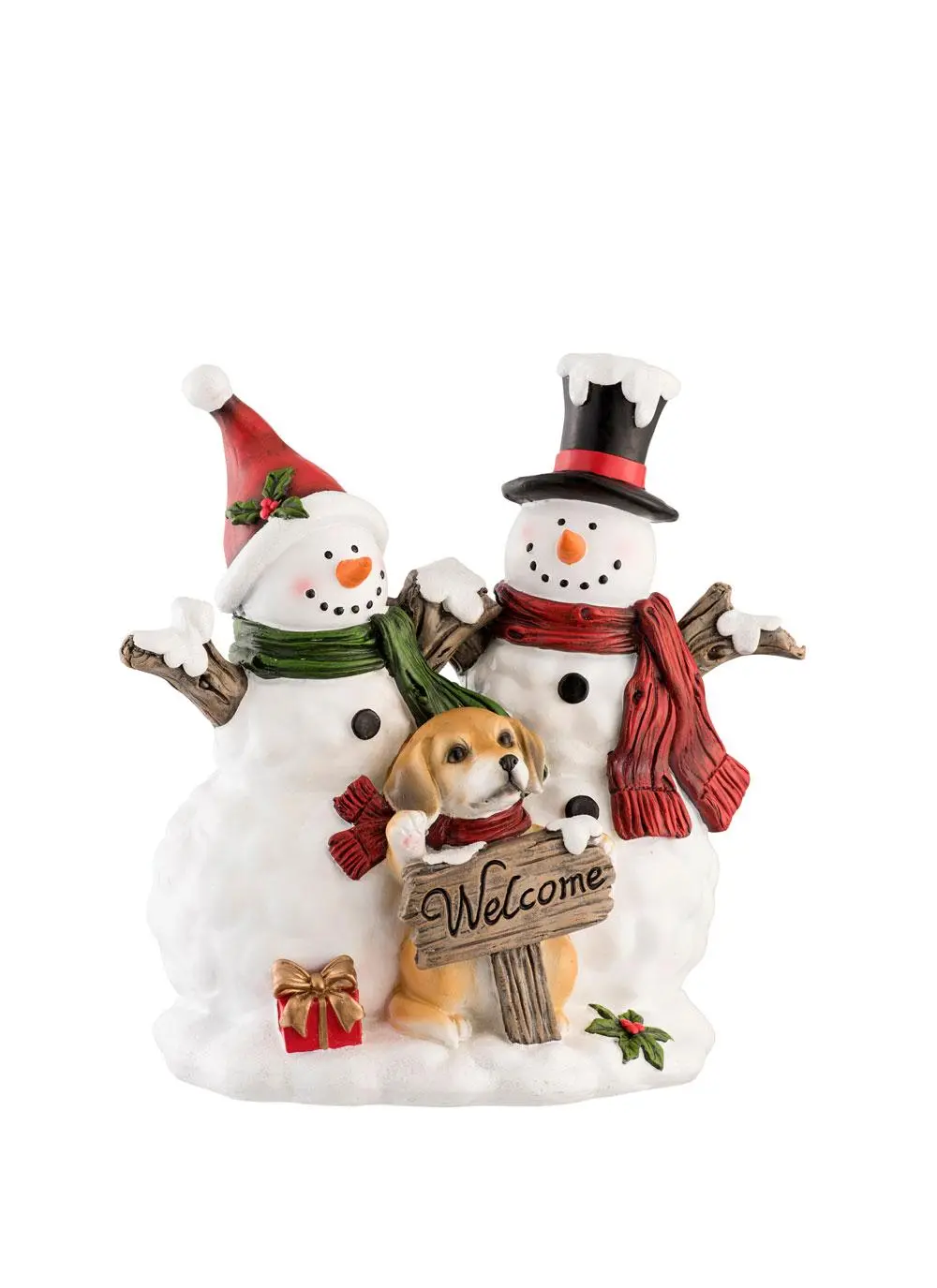 Snowmen with Welcome Sign
