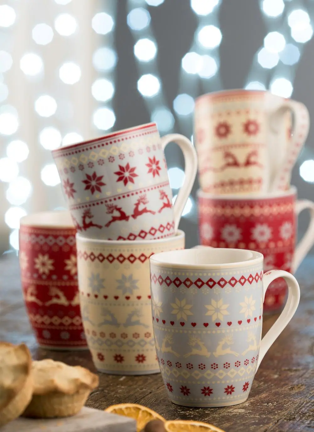Fairisle Mugs Set of 6