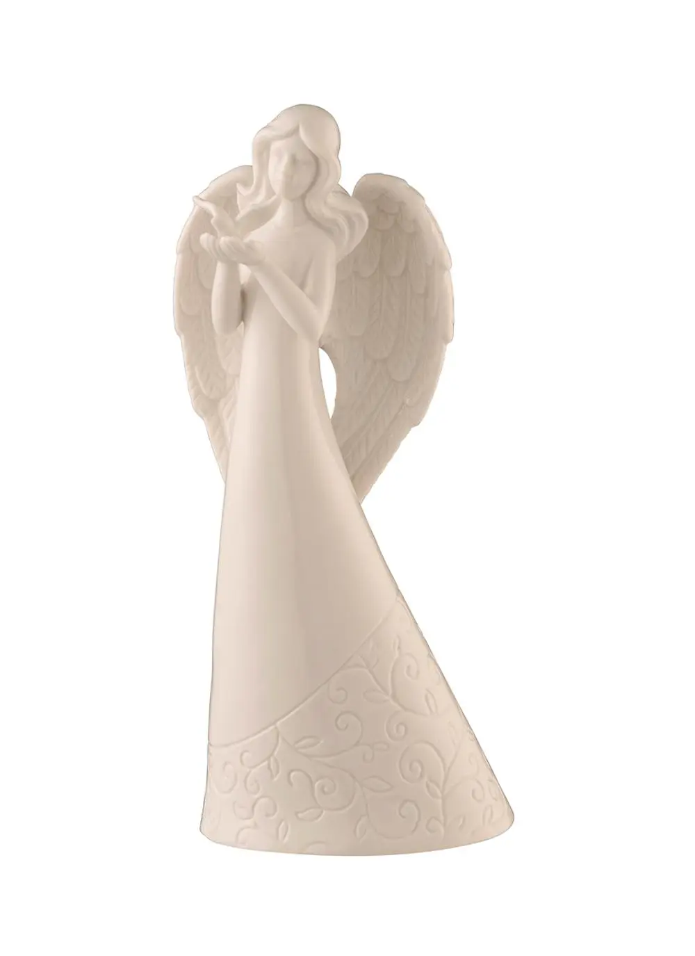 Belleek Angel with Dove Figurine 