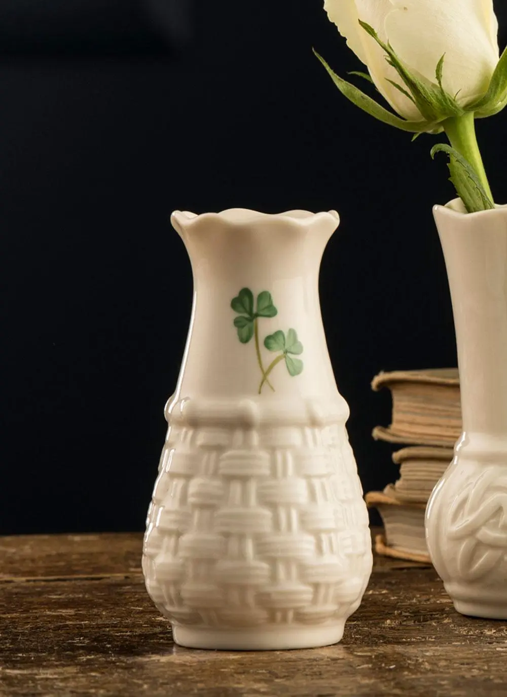 Belleek Weave 4'' Vase