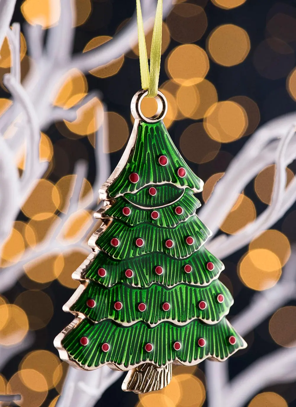 Barnardos Christmas Tree Enamel Ornament