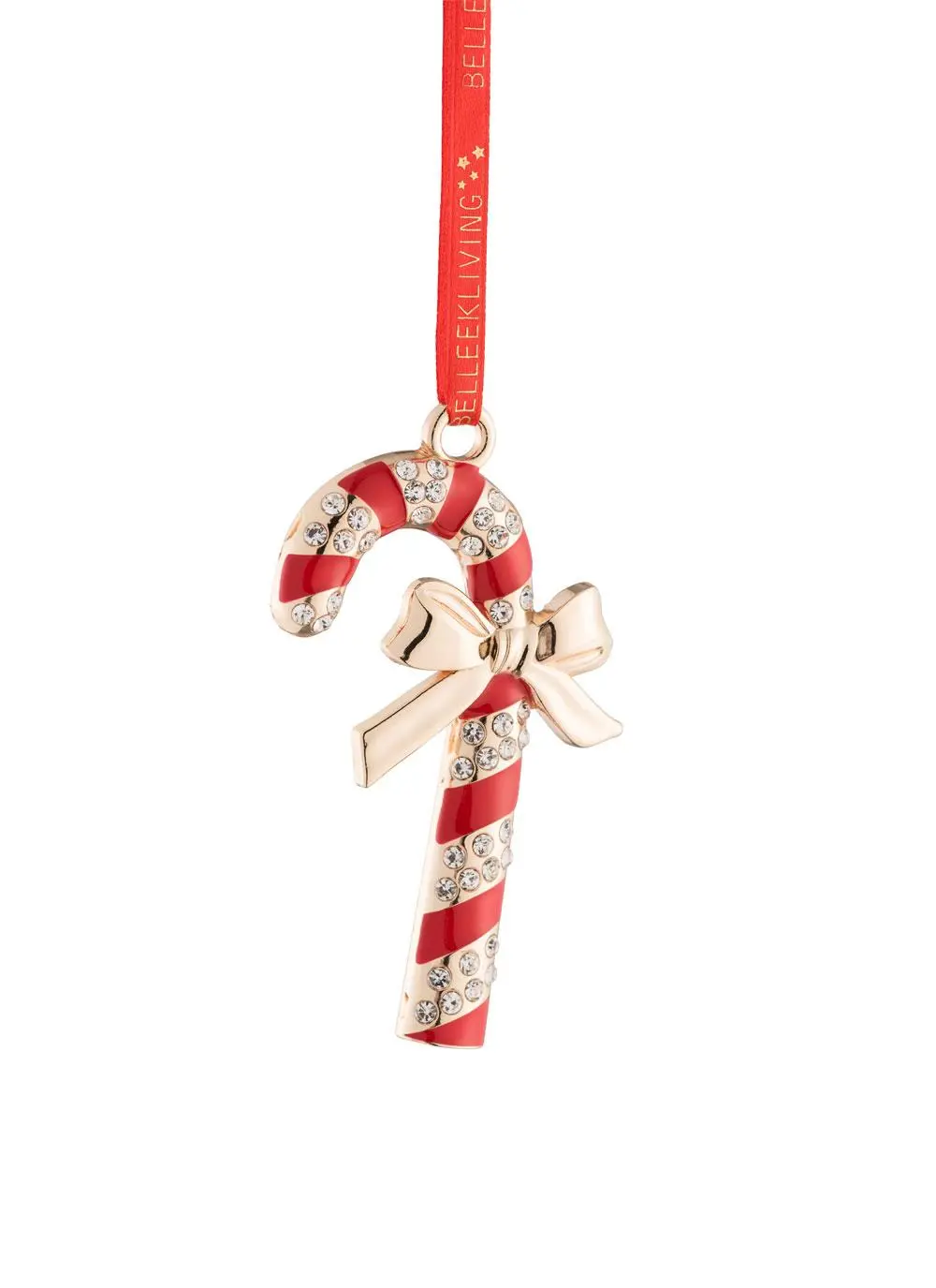 Candy Cane Enamel Ornament