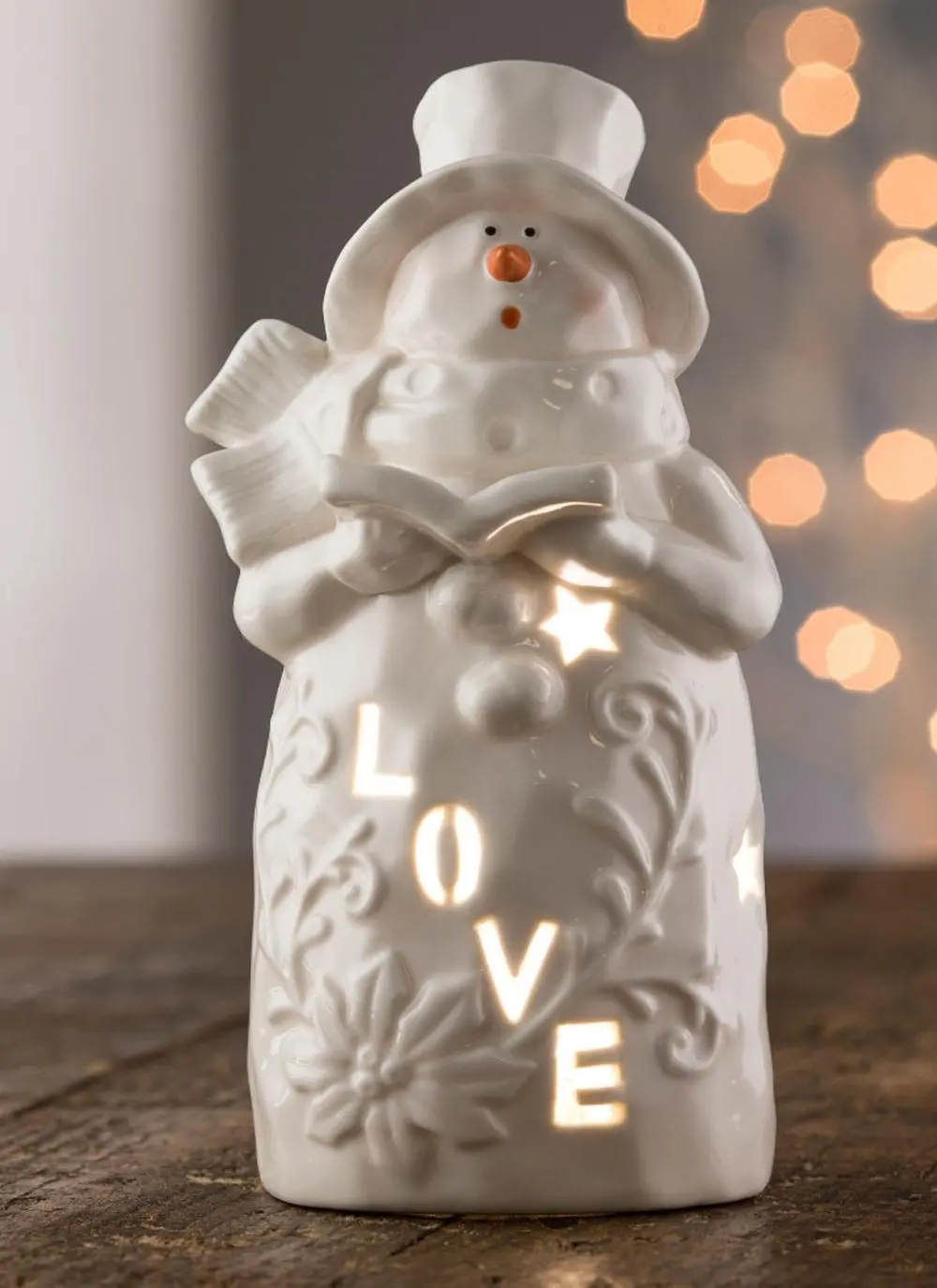 Love Snowman Votive