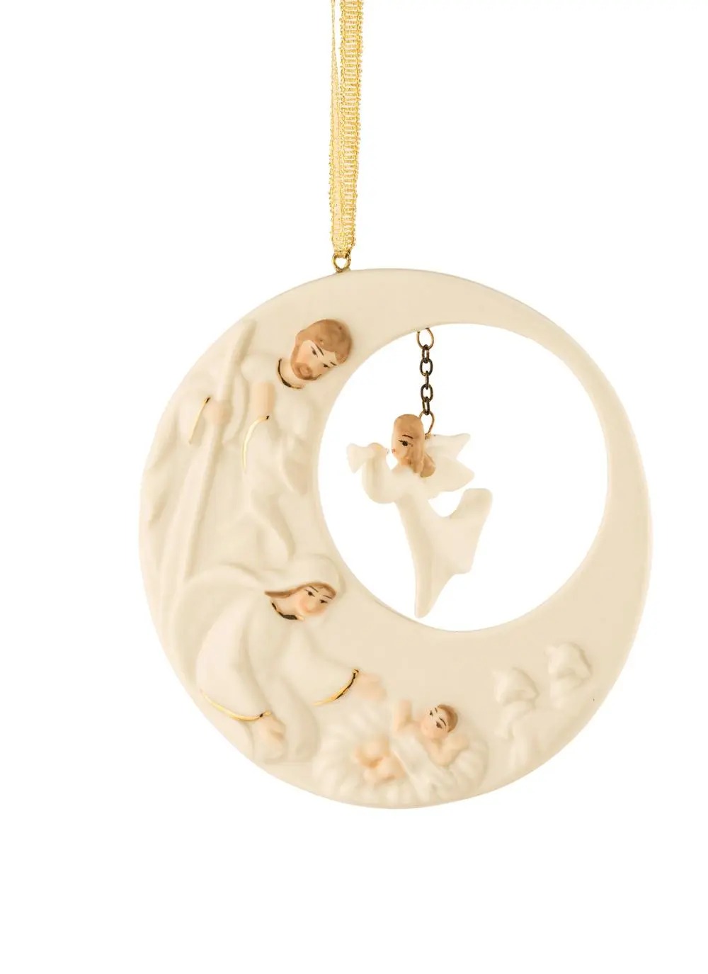 Nativity Family & Angel Ornament