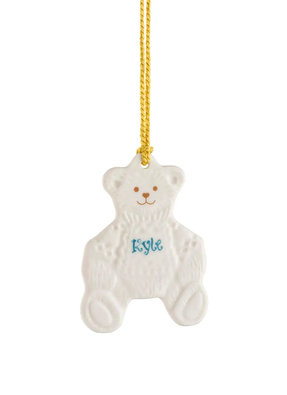 Personalized Baby Boy Teddy Bear Ornament 