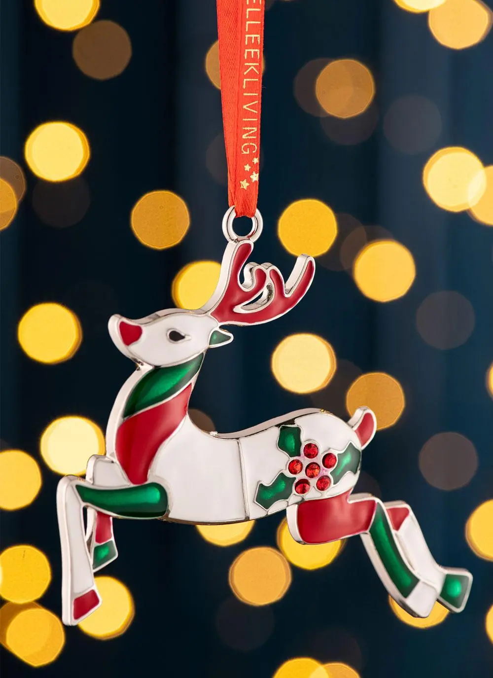 Reindeer Enamel Ornament
