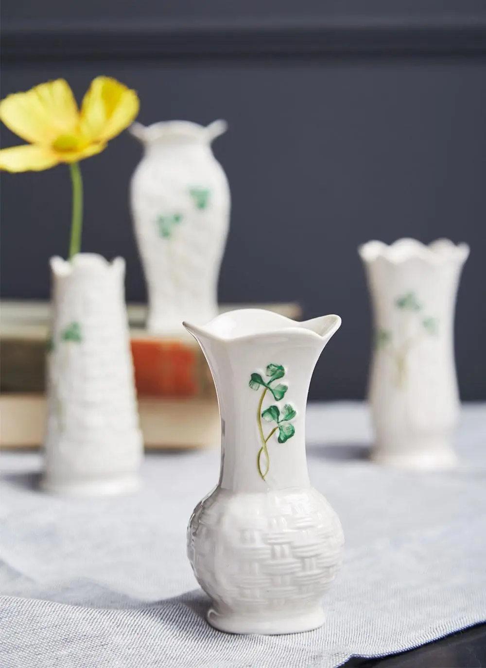 Belleek Set Of Four Mini Vases