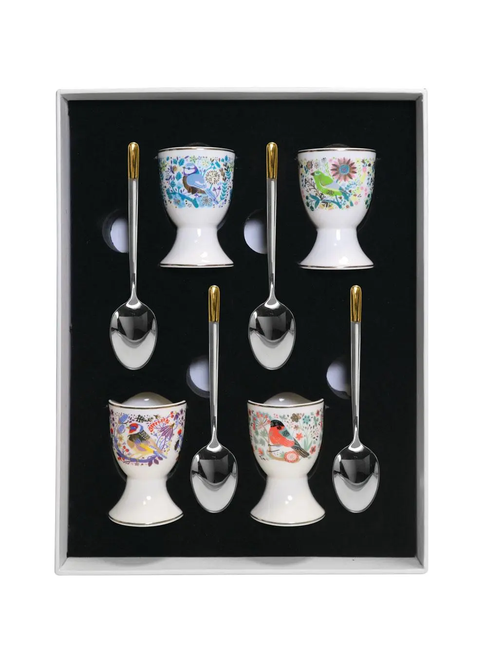 Birdy Egg Cup & Spoons Set of 4