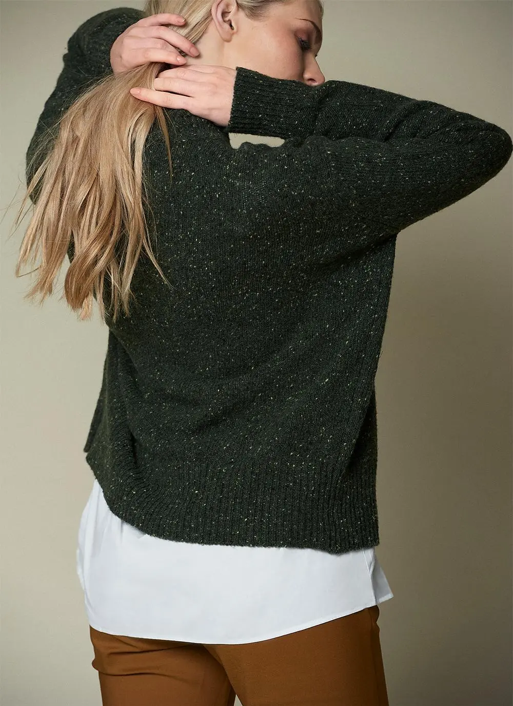 Lambswool High Crew Neck Sweater