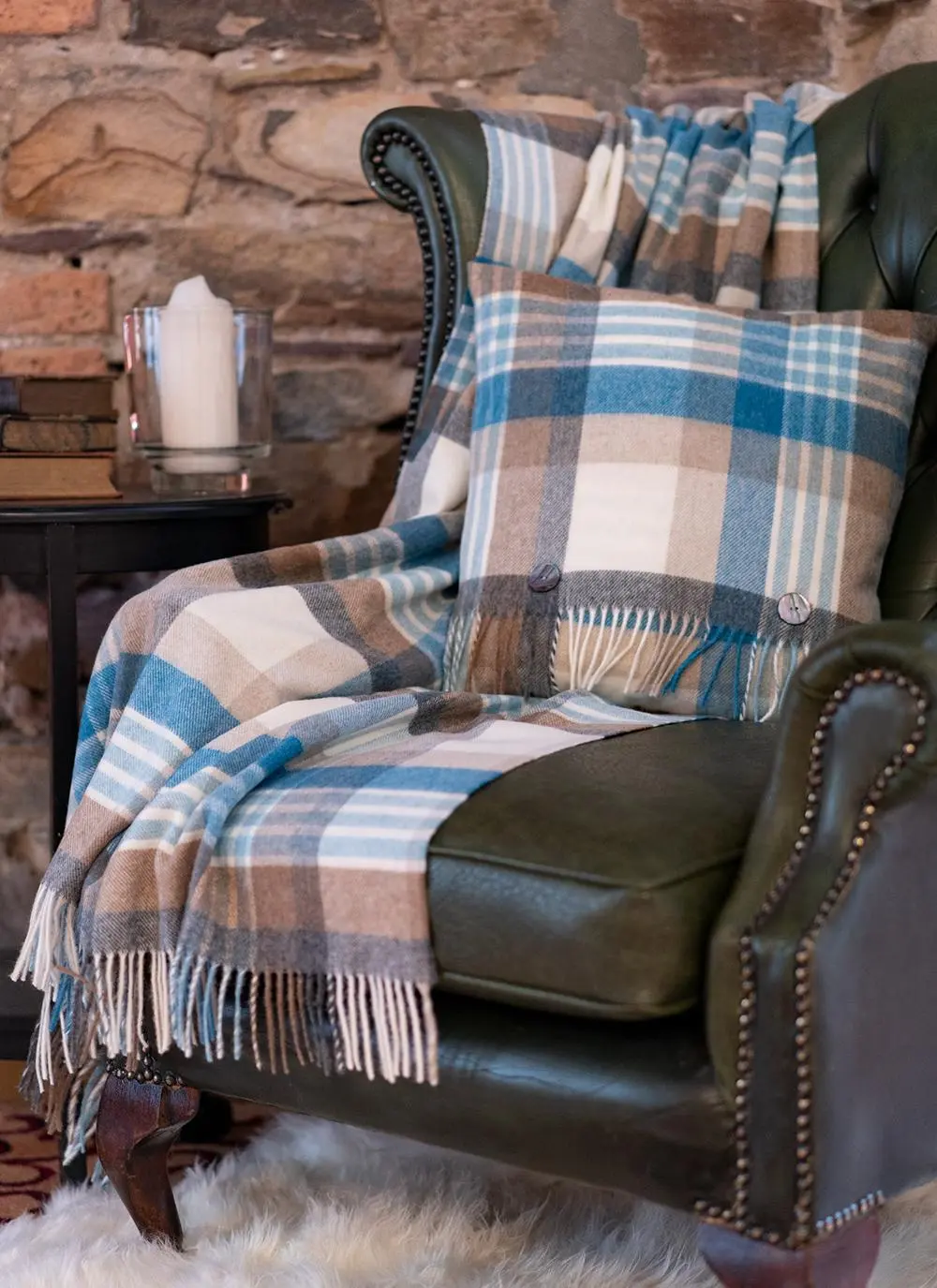 Melbourne Stripe Lambswool Cushion