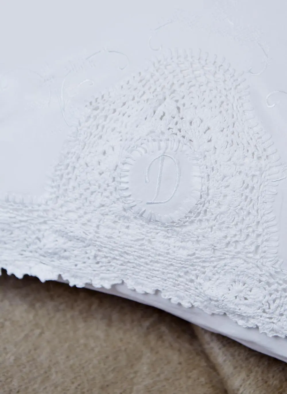 Blarney Monogram Housewife Pillowcase - D