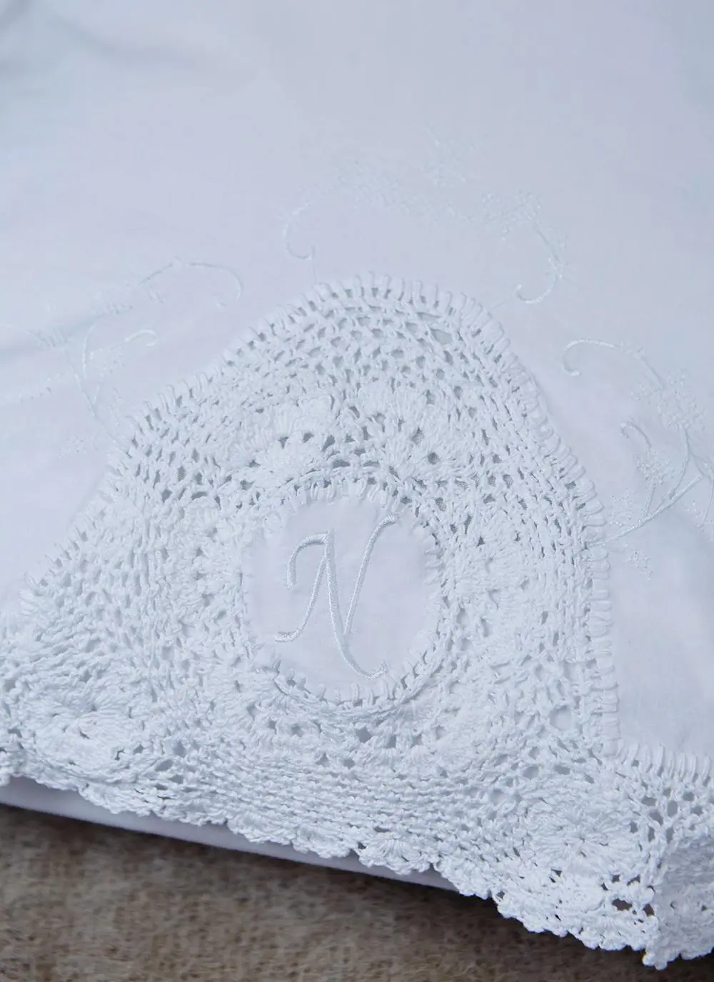 Blarney Monogram Housewife Pillowcase - N