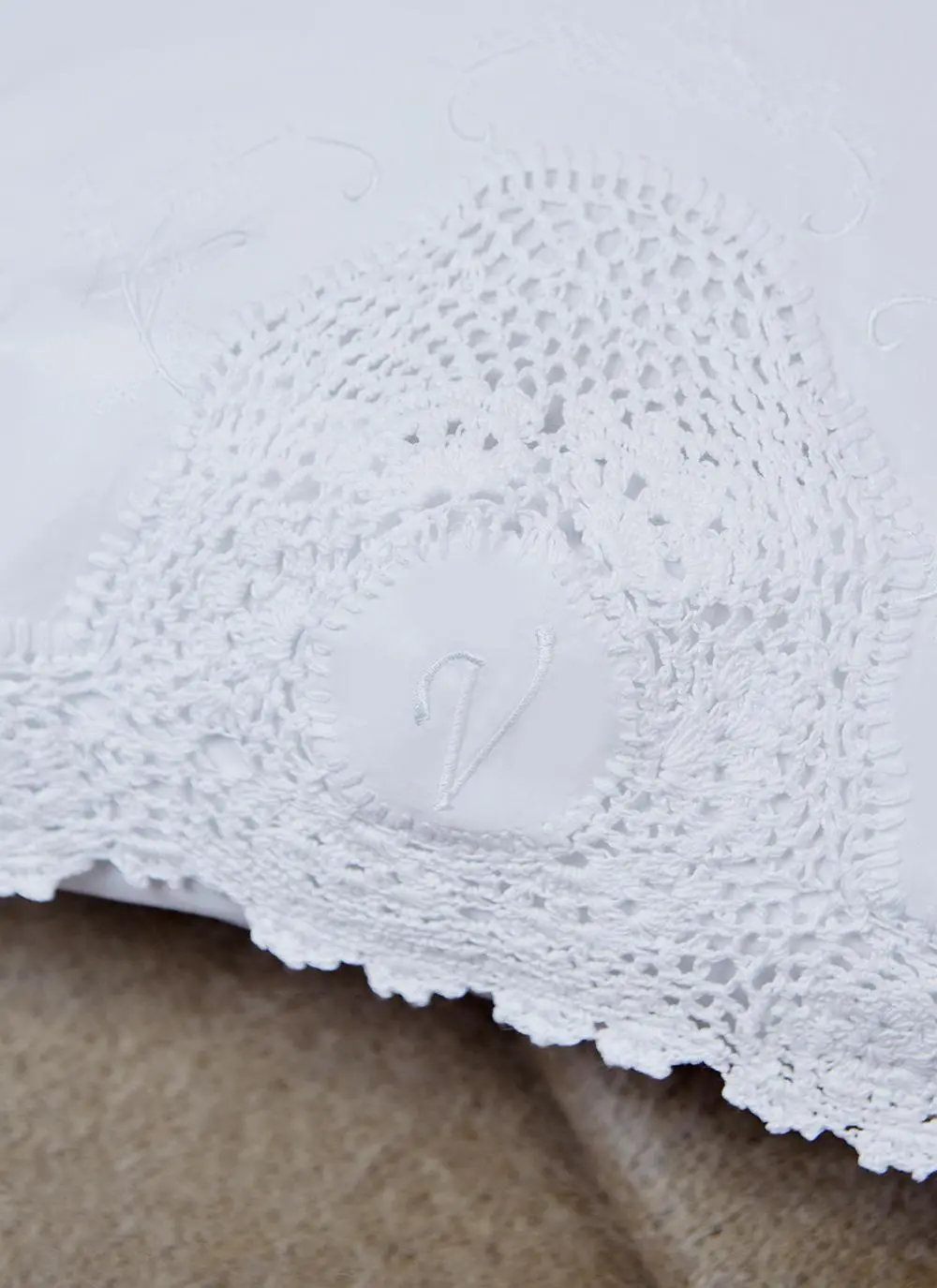 Blarney Monogram Housewife Pillowcase - V