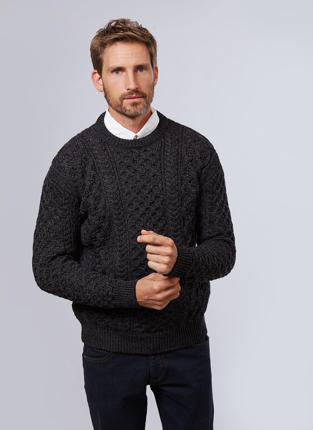 Blasket Honeycomb Stitch Aran Sweater | Blarney
