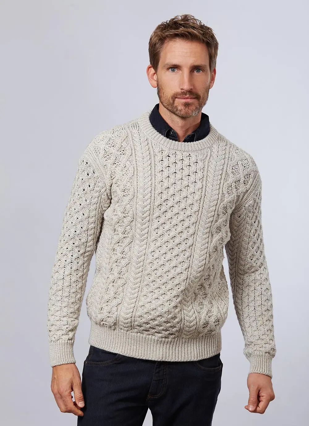 Blasket Honeycomb Stitch Aran Sweater