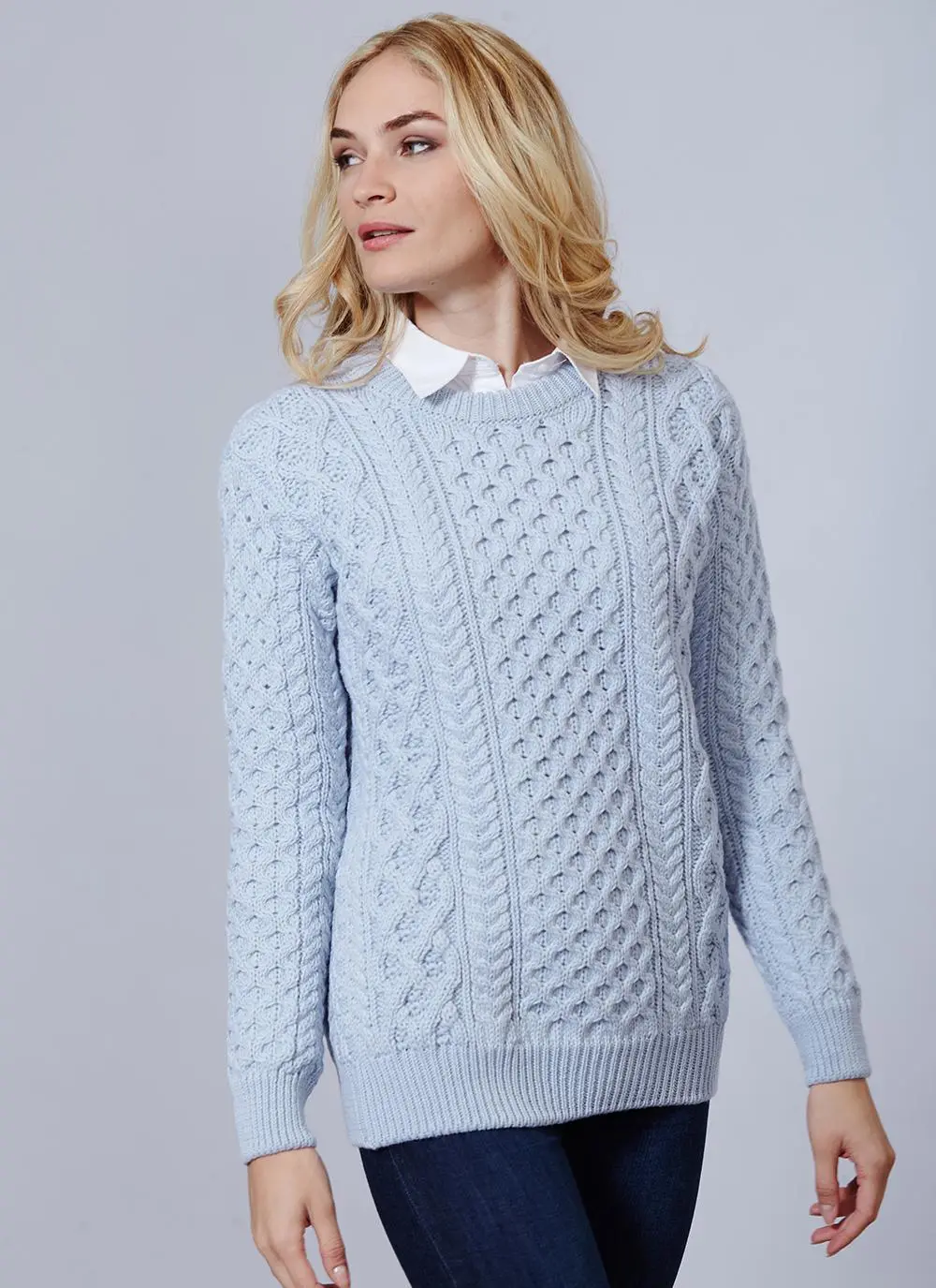 Blasket Honeycomb Stitch Aran Sweater