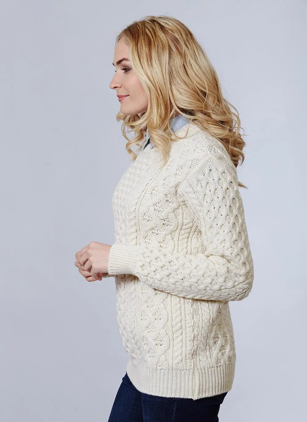 Blasket Honeycomb Stitch Aran Sweater