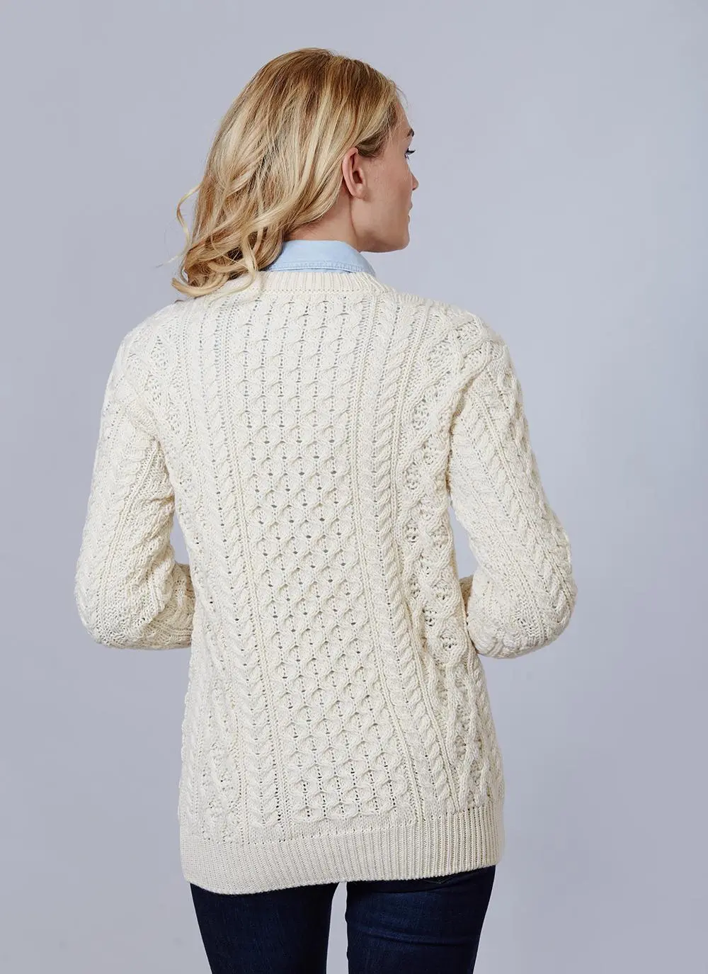 Blasket Honeycomb Stitch Aran Sweater
