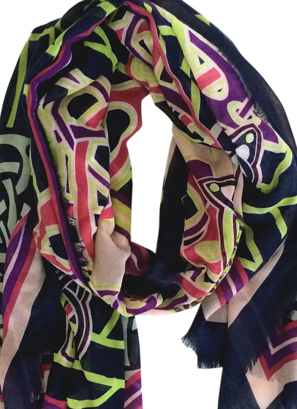 Celtic Scarf Navy Multi