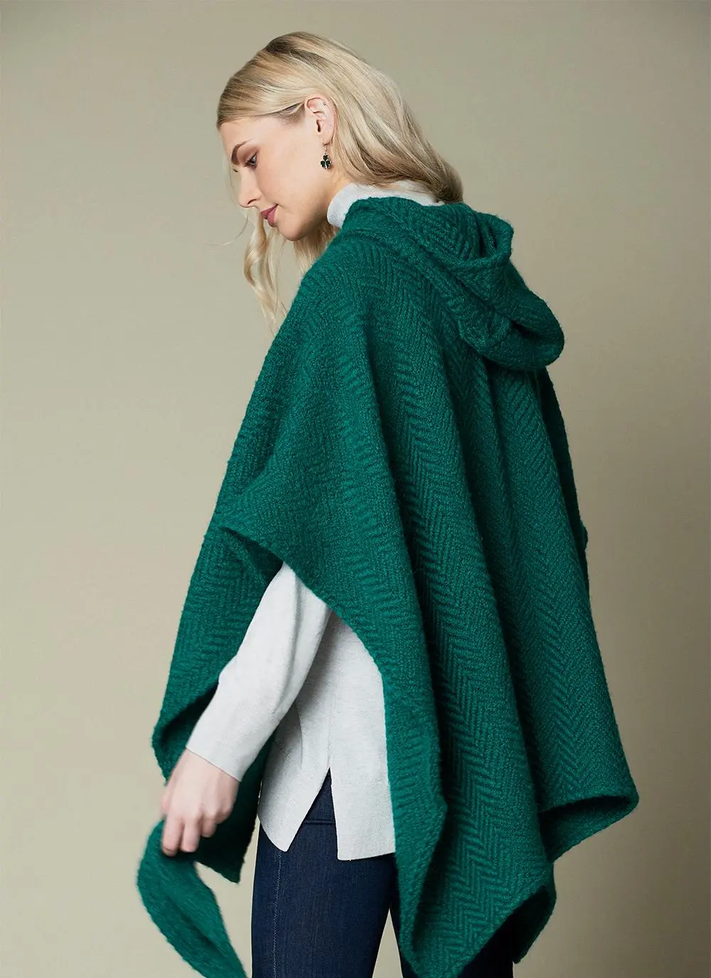 Sarah Hooded Cape Pine