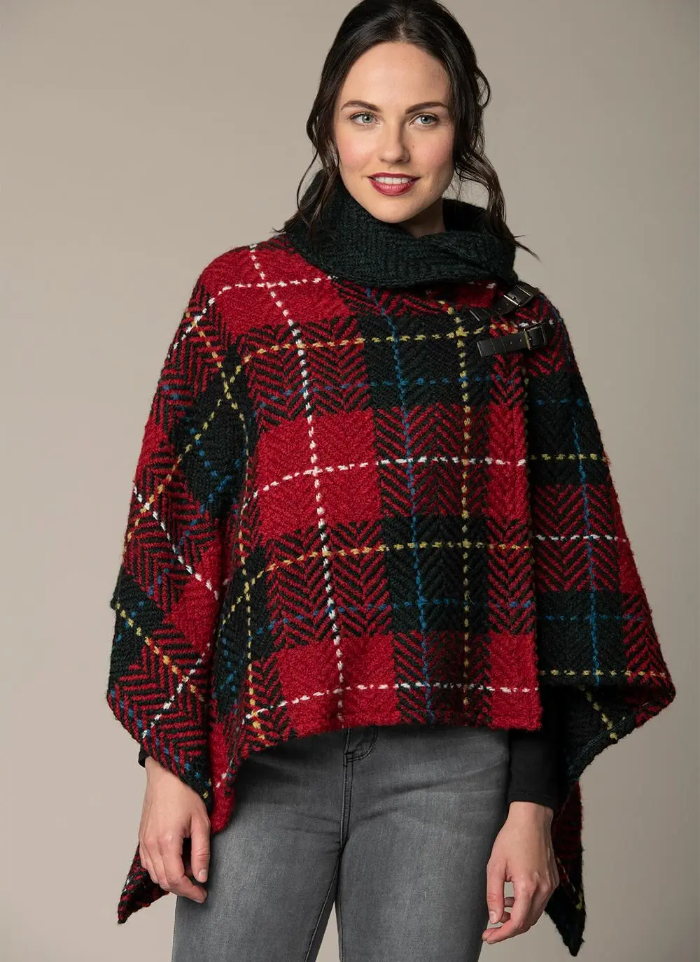 Shawl Collar Cape O'Shea Red