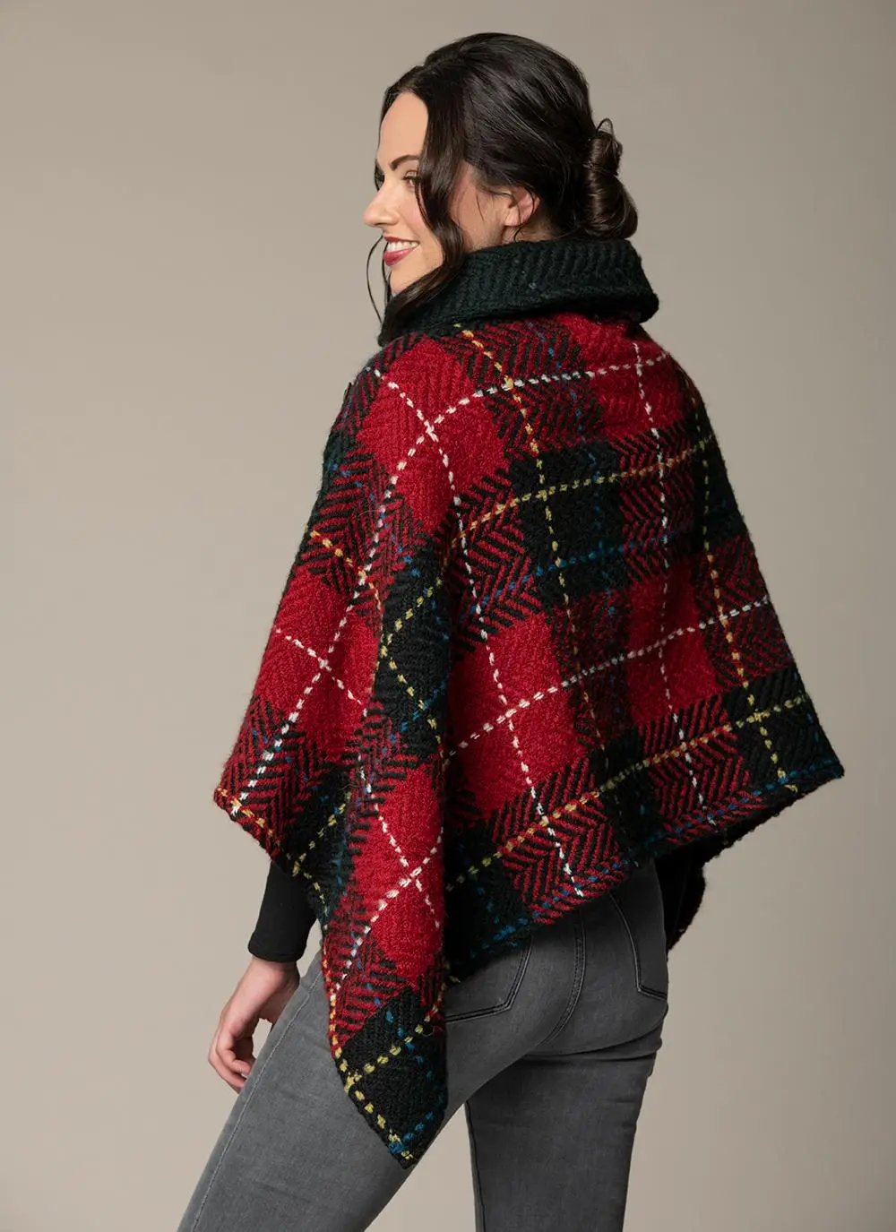 Shawl Collar Cape O'Shea Red