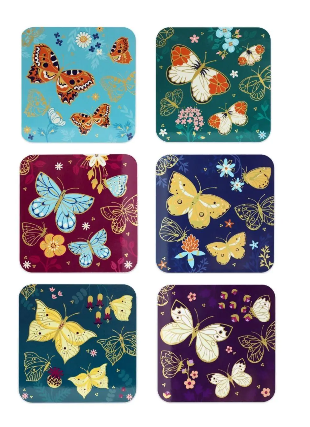 Butterfly Coasters Set of 6