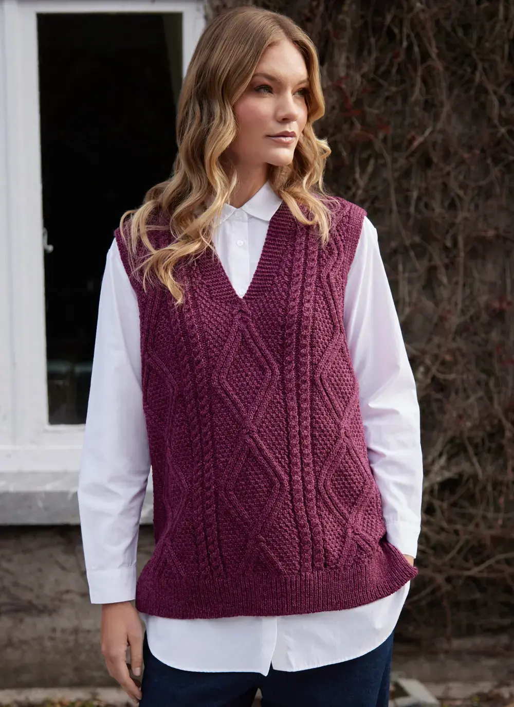 Cara Sleeveless V-Neck Sweater
