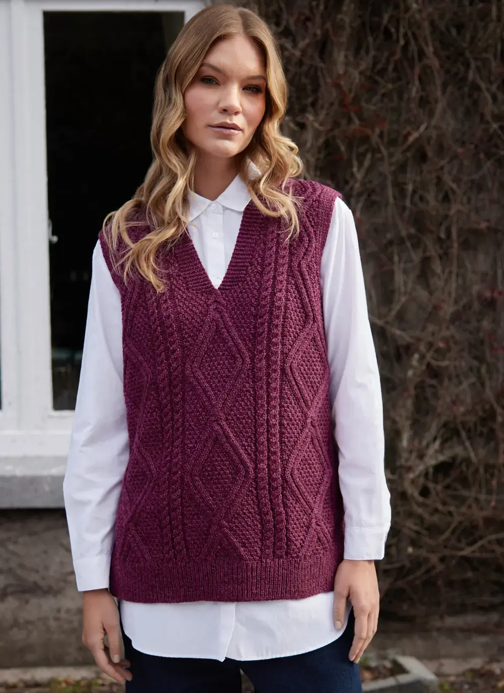 Cara Sleeveless V-Neck Sweater
