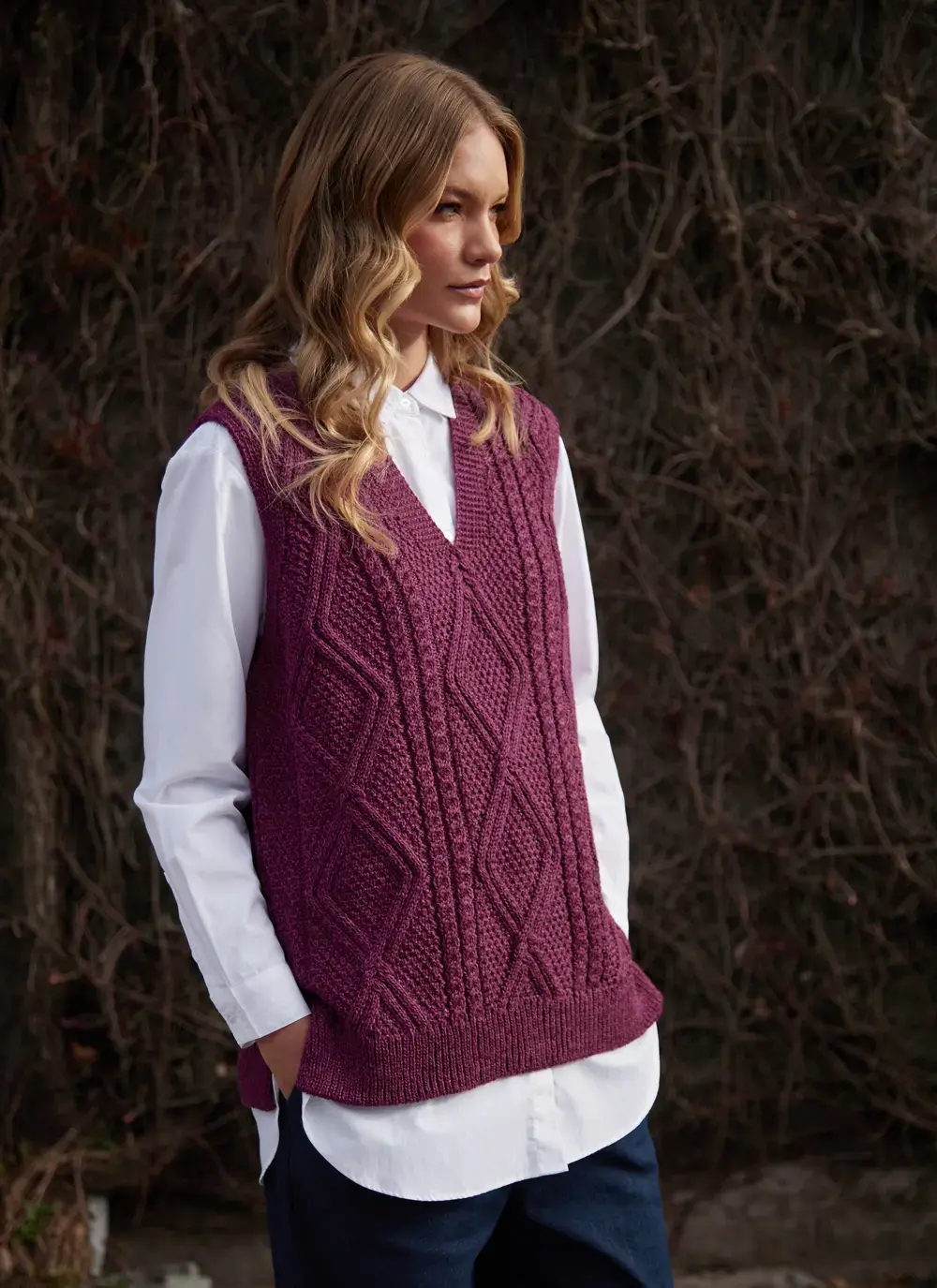 Cara Sleeveless V-Neck Sweater
