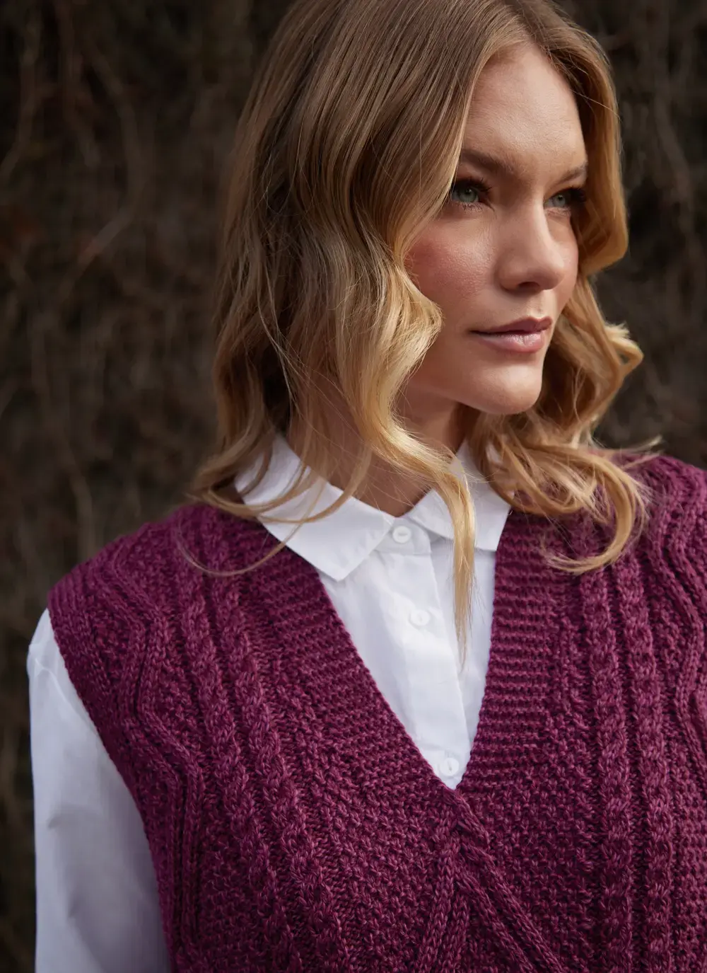 Cara Sleeveless V-Neck Sweater