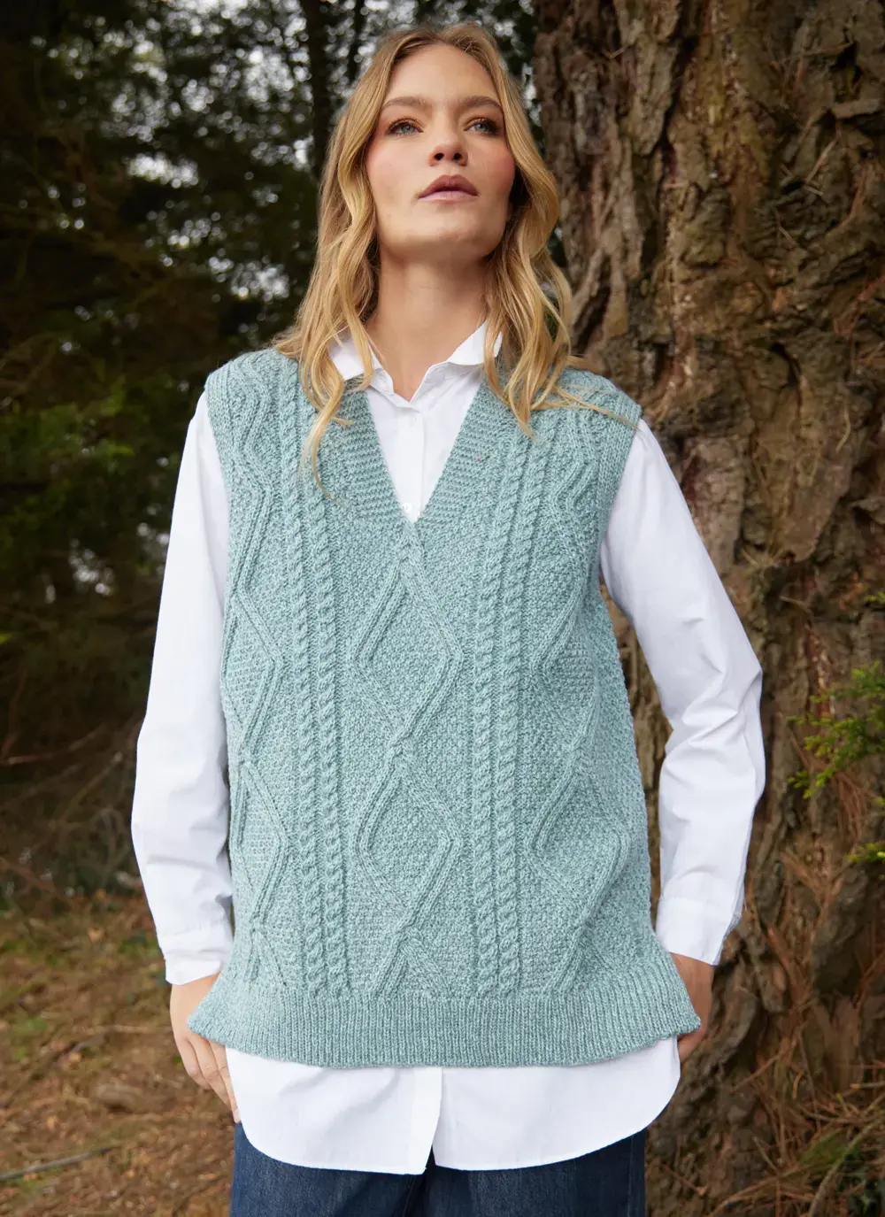 Cara Sleeveless V-Neck Sweater