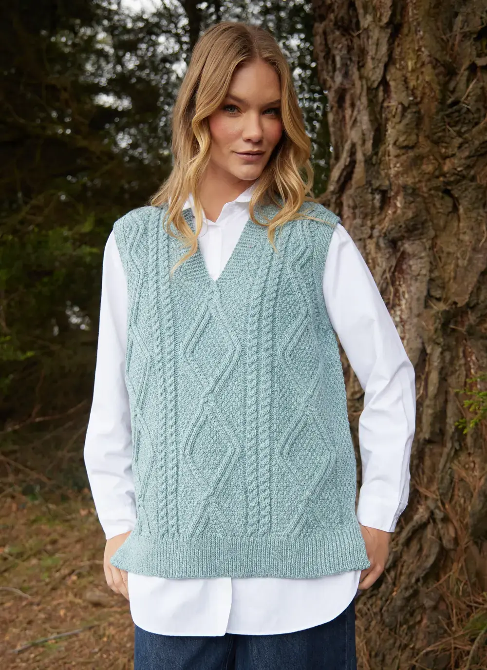 Cara Sleeveless V-Neck Sweater