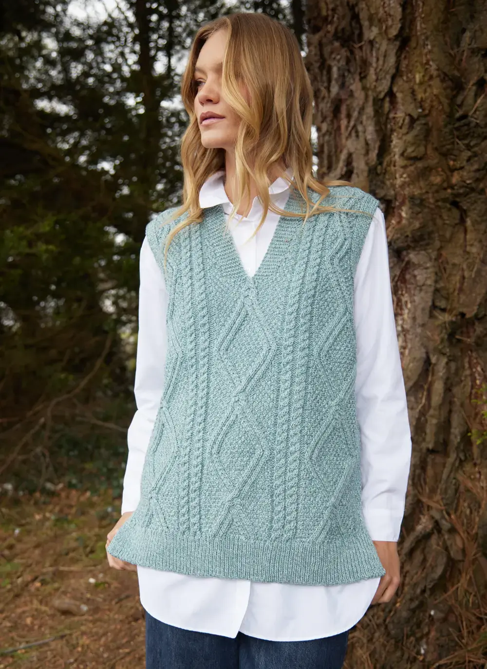 Cara Sleeveless V-Neck Sweater