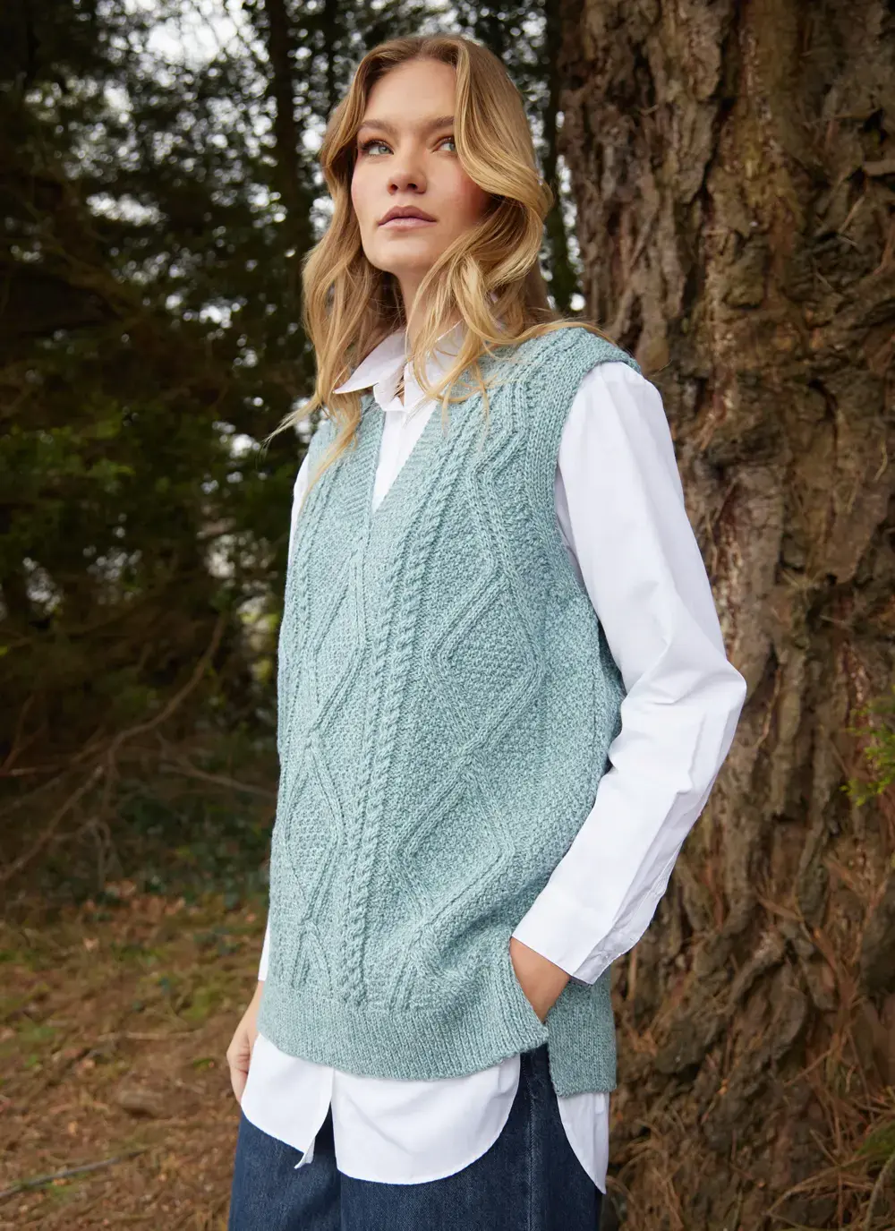 Cara Sleeveless V-Neck Sweater
