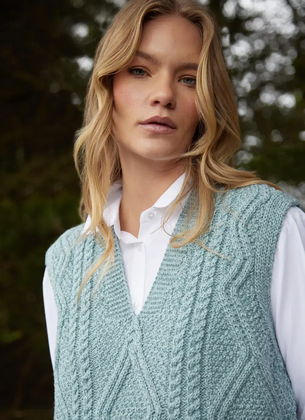 Cara Sleeveless V-Neck Sweater