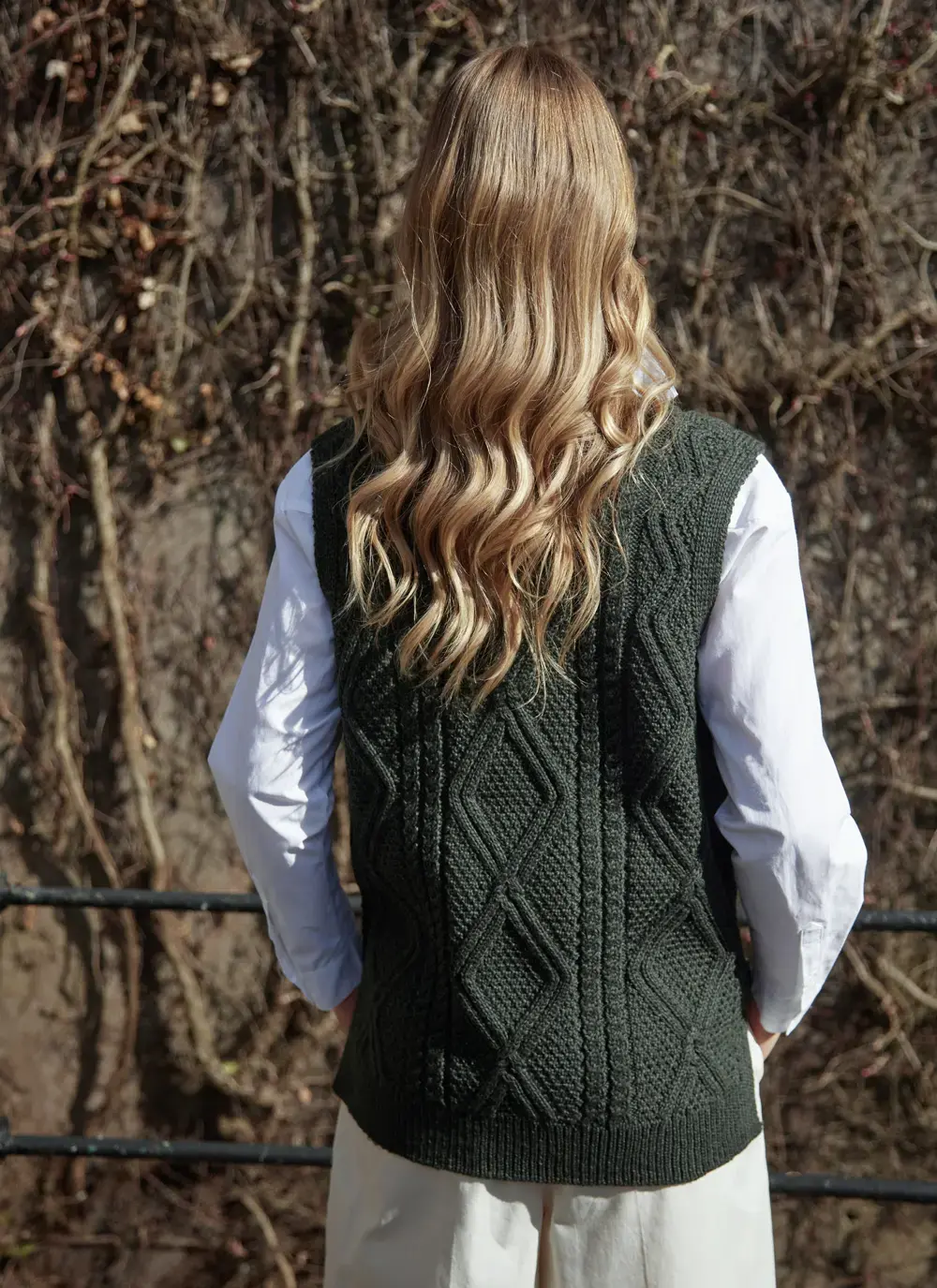 Cara Sleeveless V-Neck Sweater