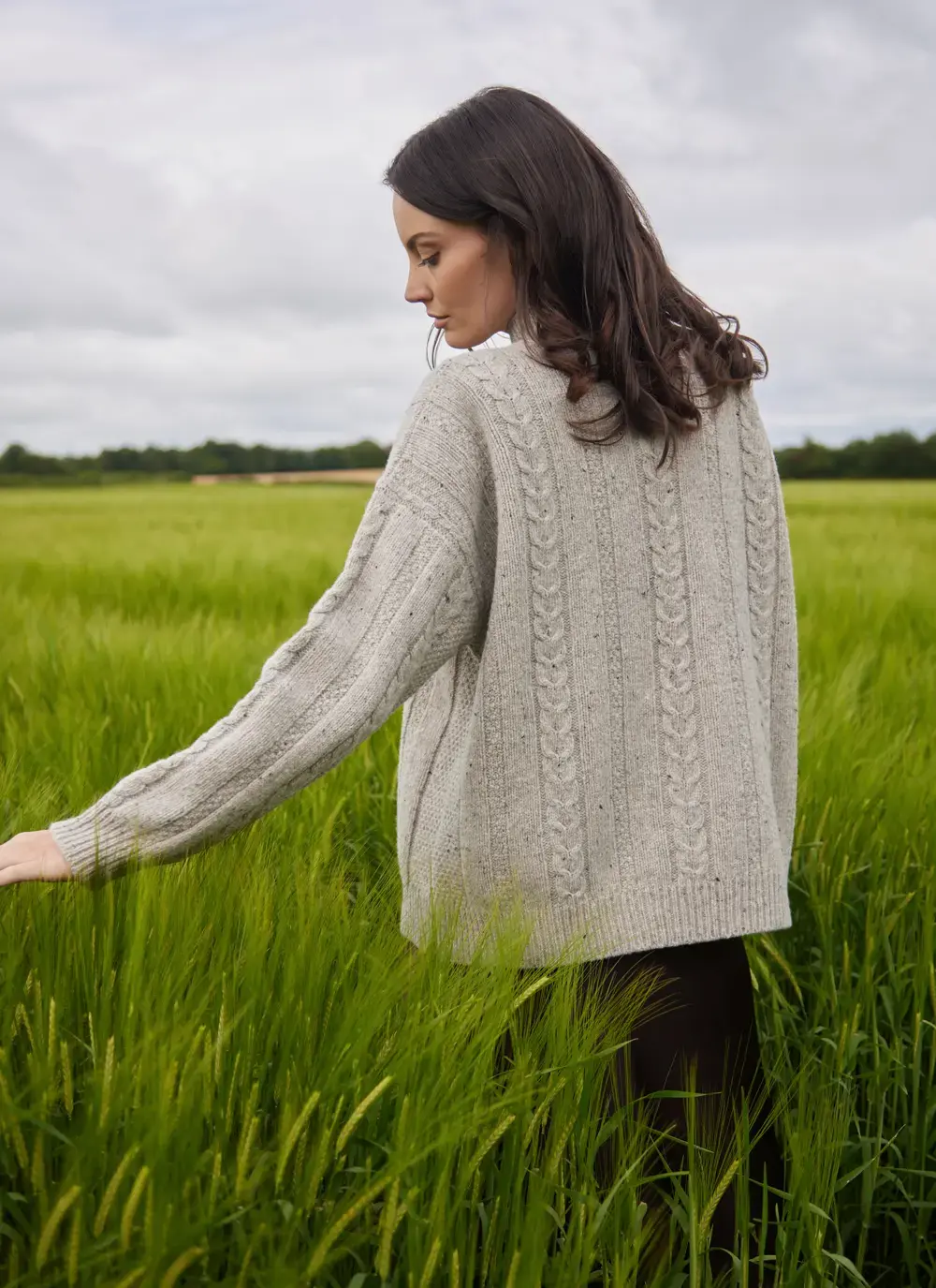Cara Wool Cashmere Cable Turtleneck