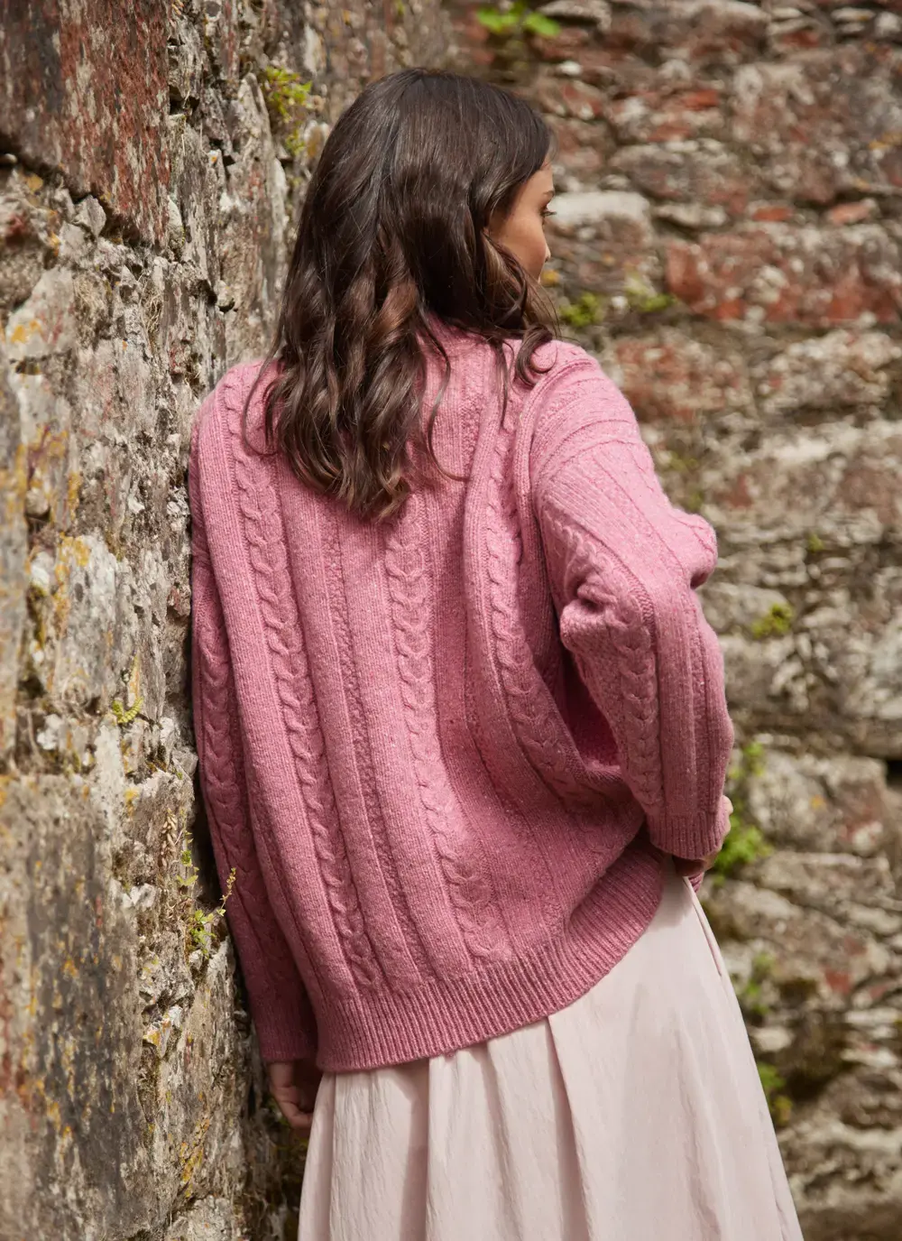 Cara Wool Cashmere Cable Turtleneck