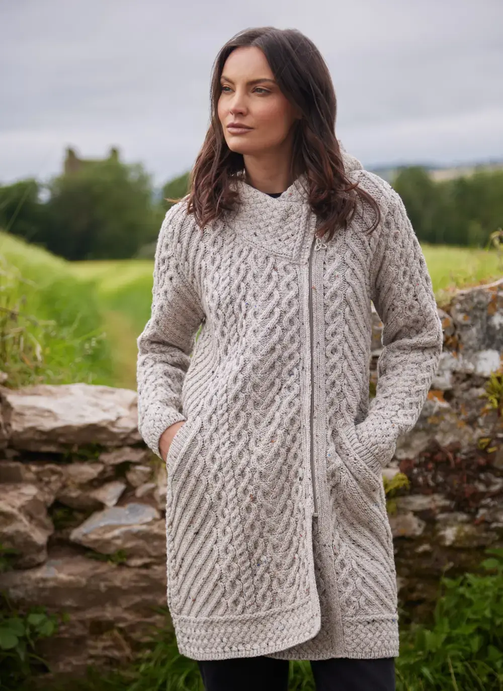 Catriona Side Zip Hooded Coatigan