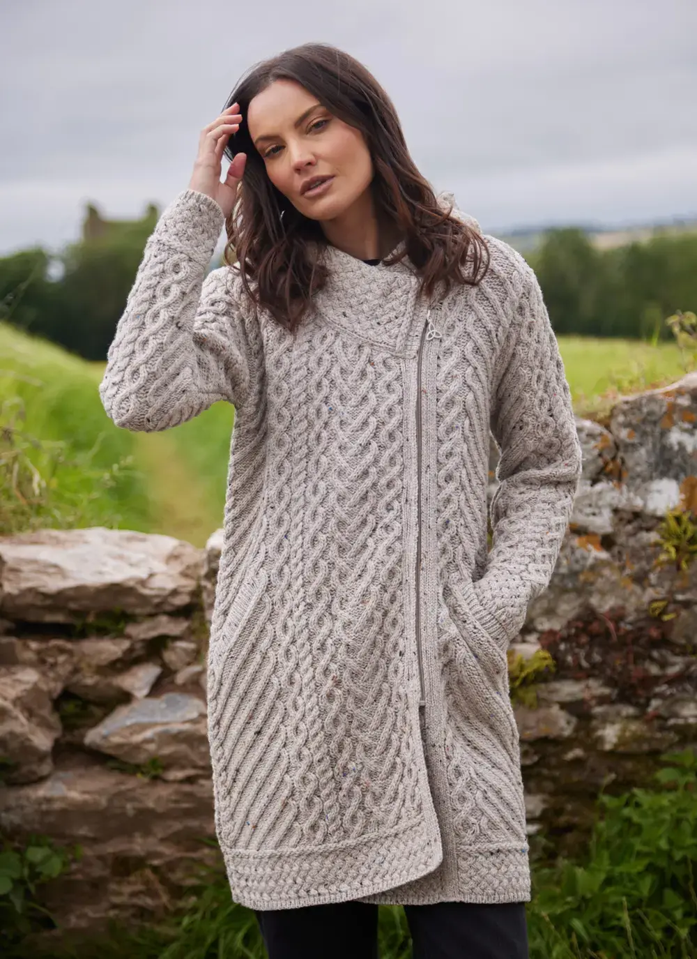Catriona Side Zip Hooded Coatigan