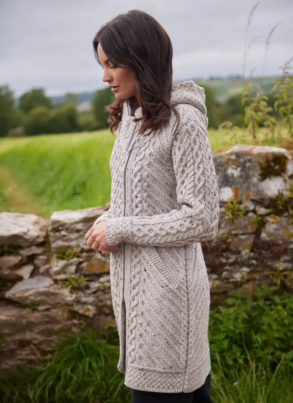 Catriona Side Zip Hooded Coatigan