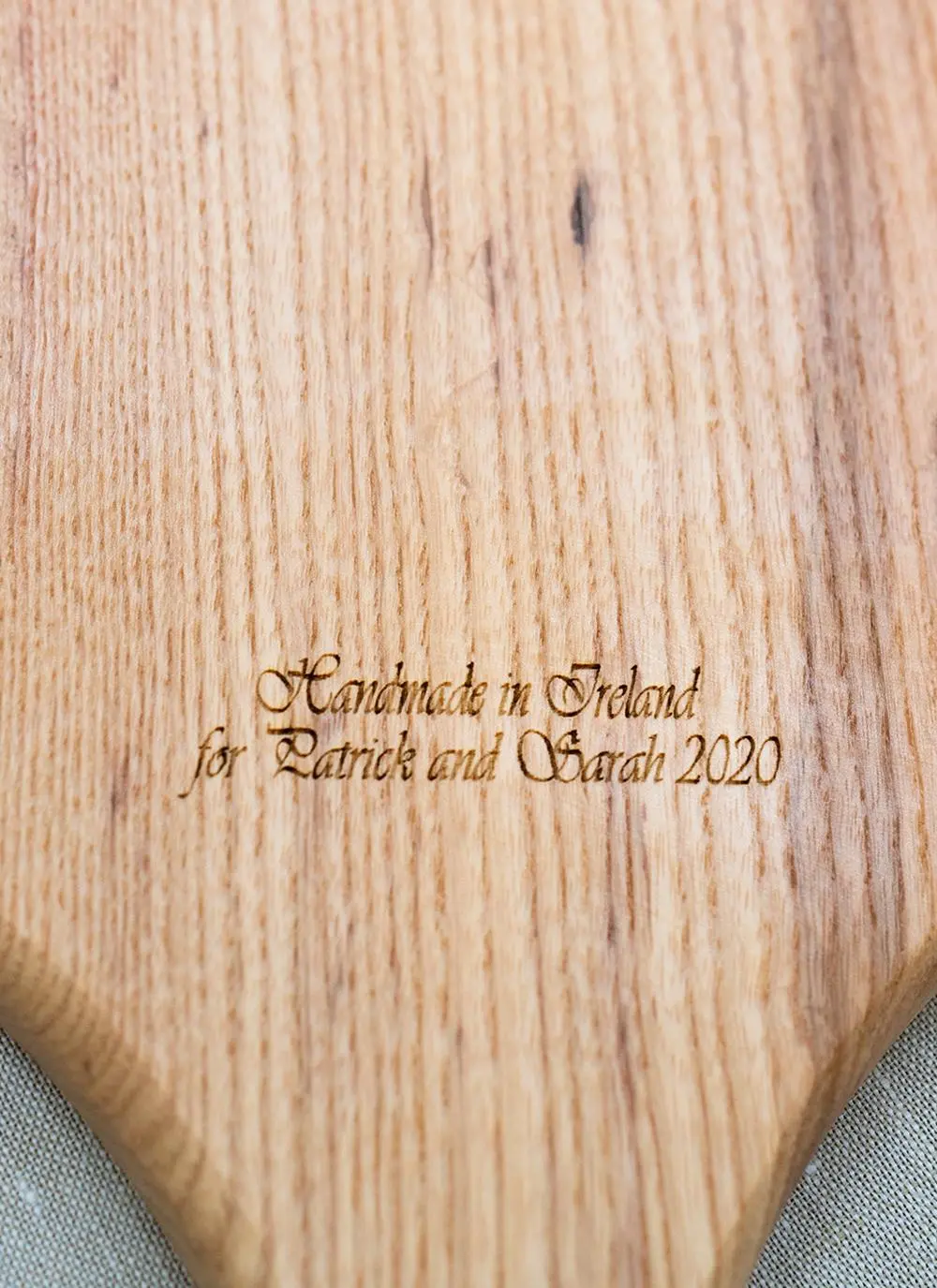Personalized Trinity Knot Ash Cheese Paddle with Knife 