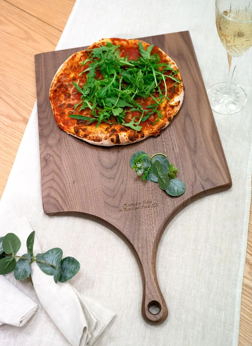 Personalized Trinity Knot Walnut Pizza Peel