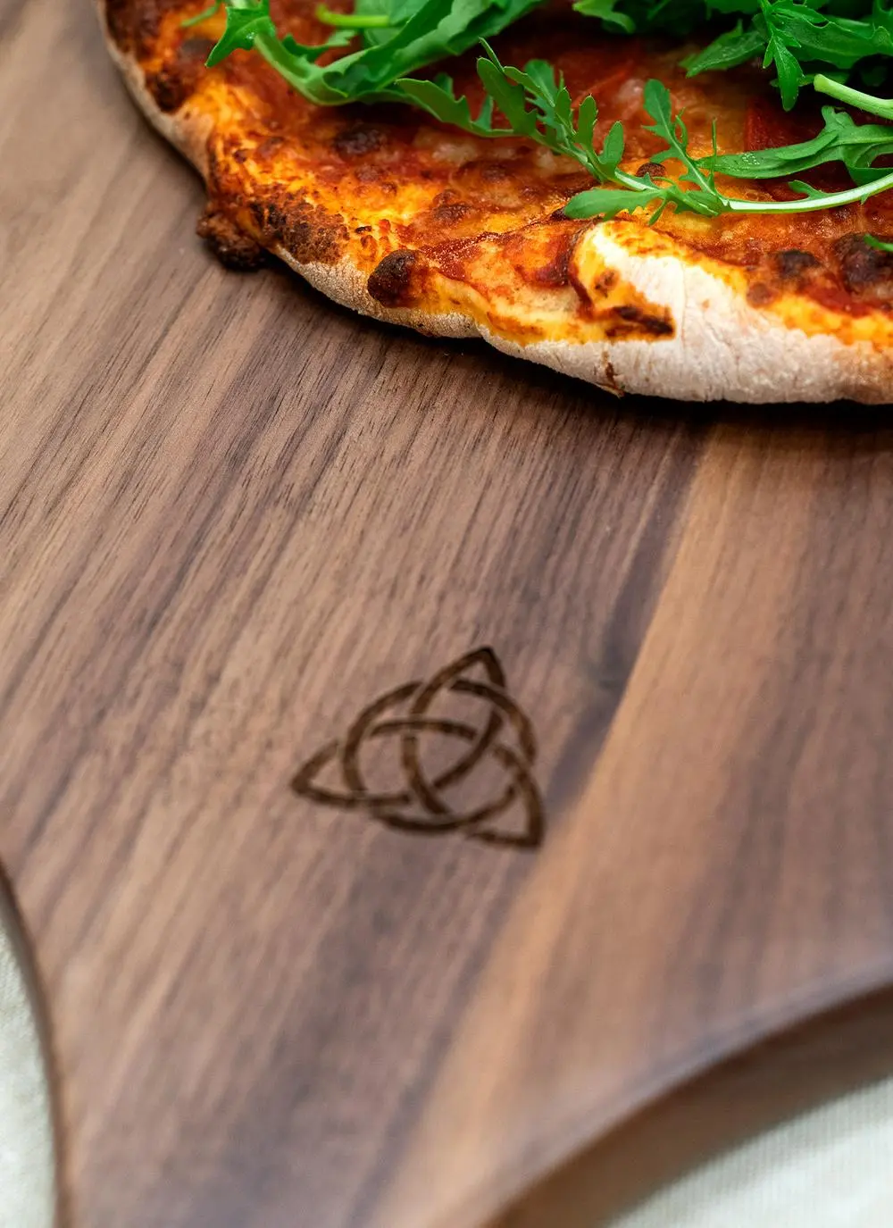 Personalized Trinity Knot Walnut Pizza Peel