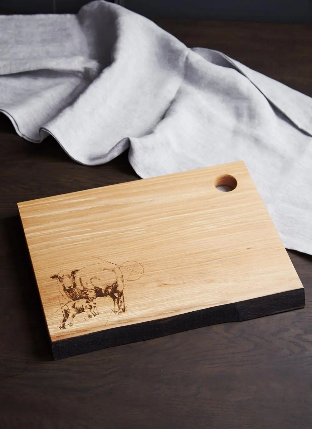 Sheep Waned Edge Chopping Board
