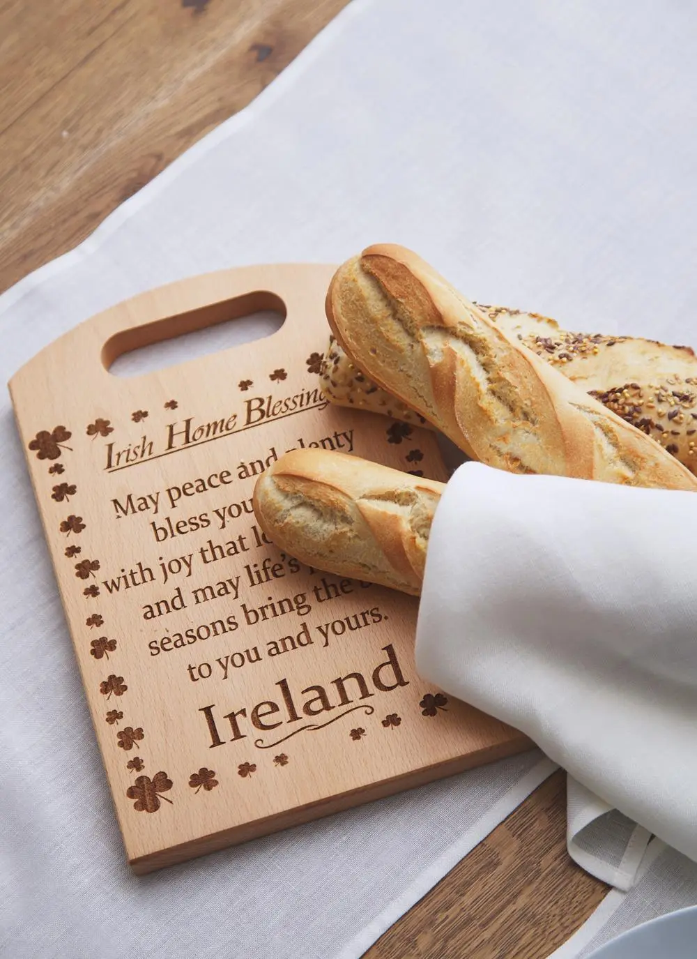 Irish Beech Chopping Board With Home Blessing