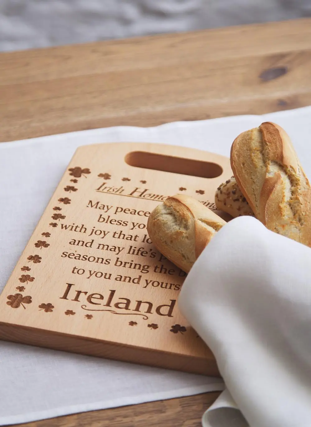 Irish Beech Chopping Board With Home Blessing