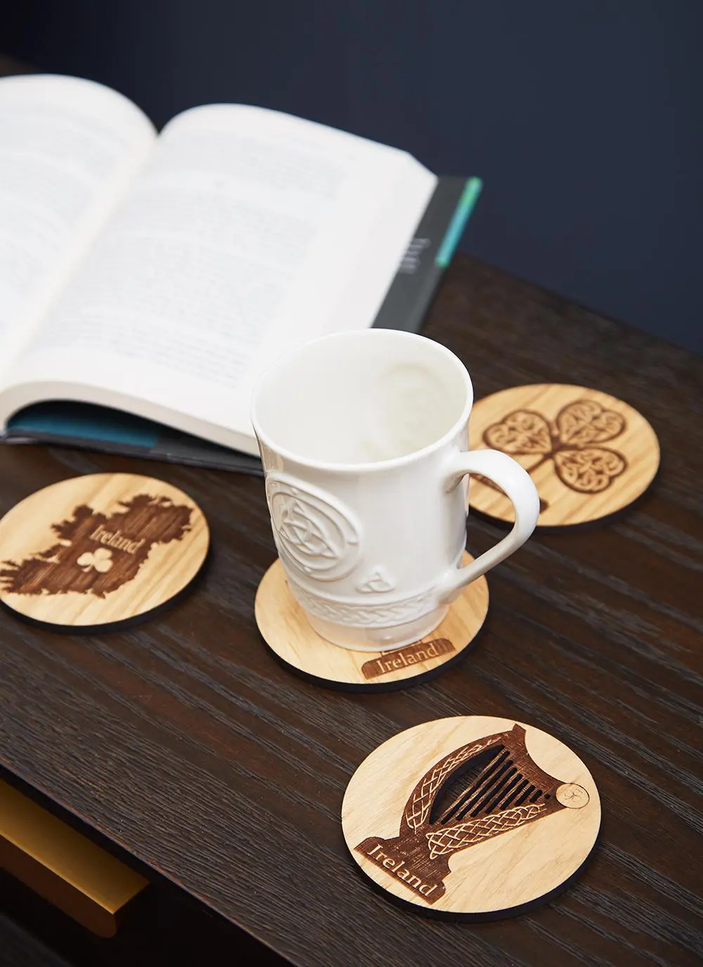 Irish Oak Coasters Set of 4
